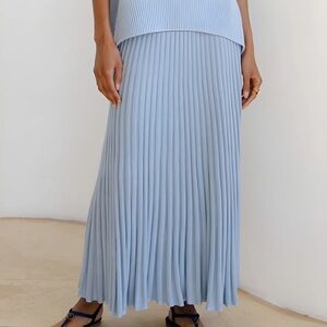 Commense Leisure Pleated Knit Skirt